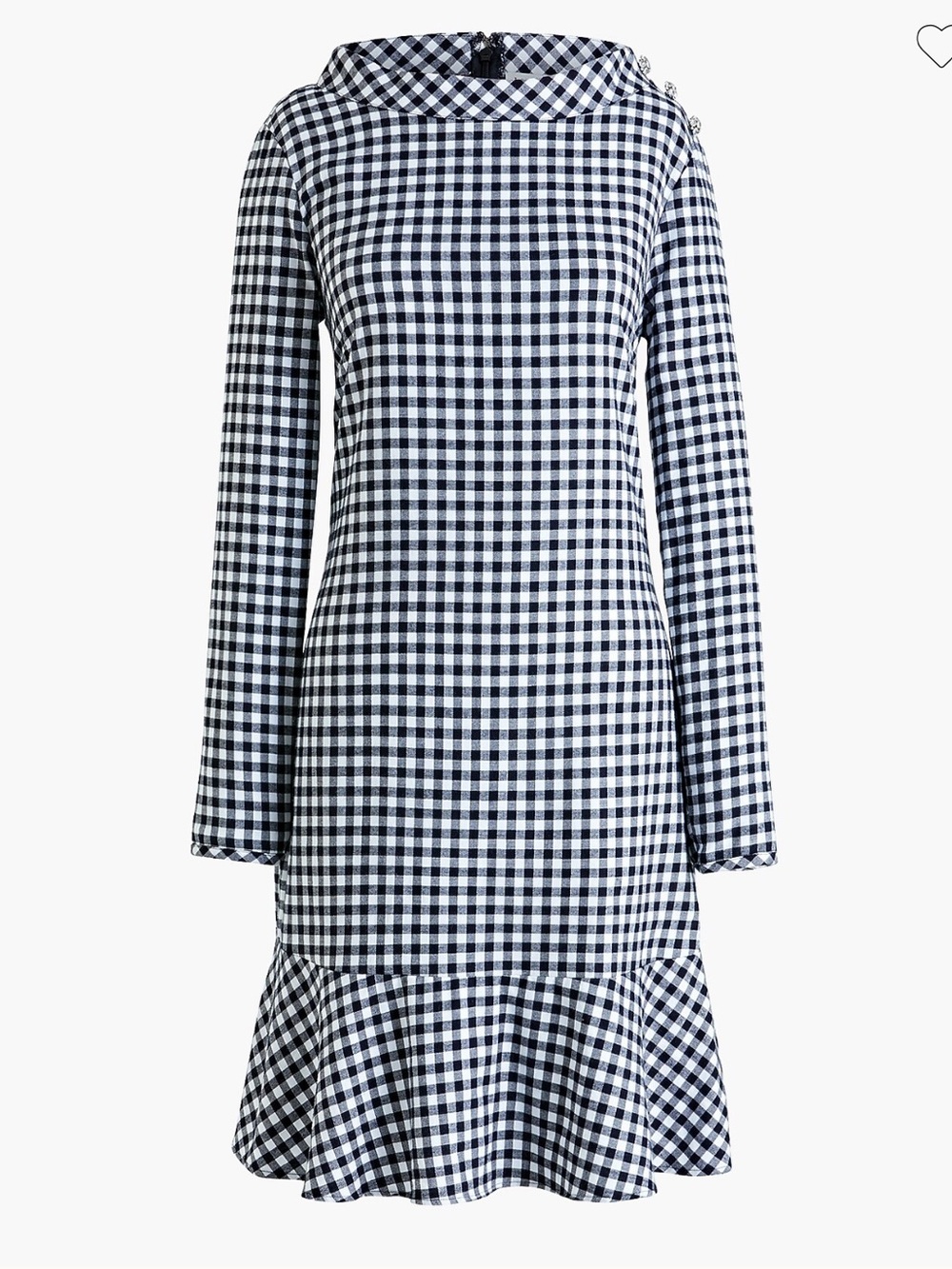 J. Crew Factory long sleeve flannel funnel neck plaid dress size large